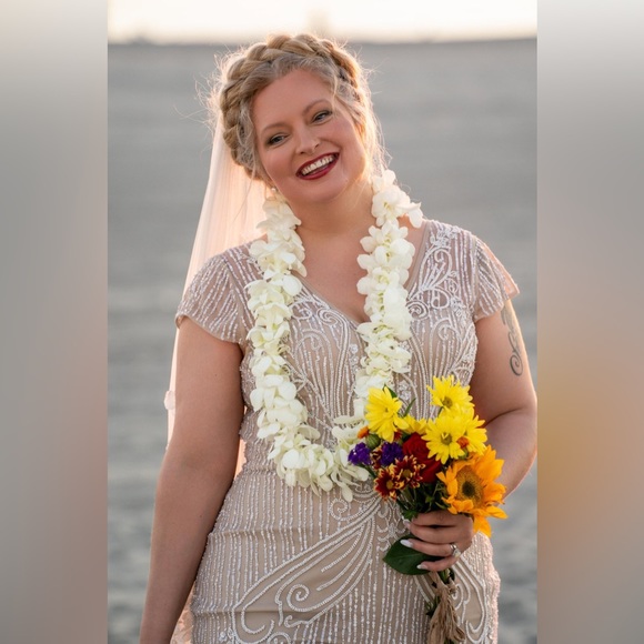 BHLDN Wedding dress bridal gown beaded bohemian - Picture 5 of 5